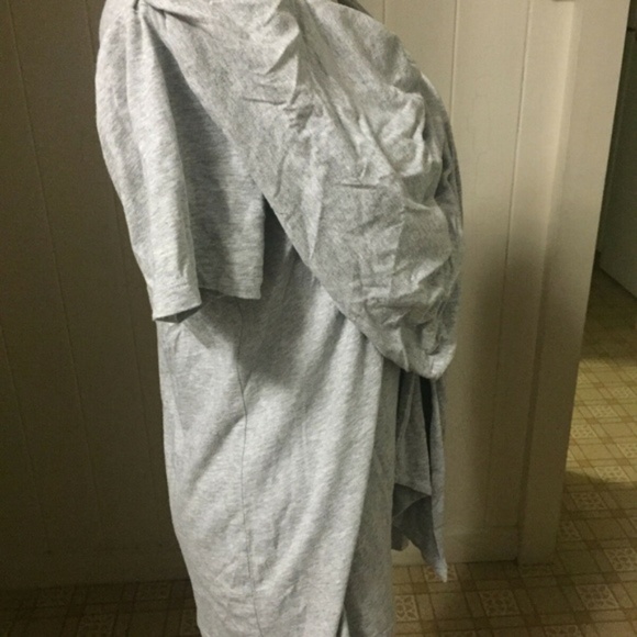 SOLD VALENTINO for GAP sz M Gray Draped BOW Tee - Picture 3 of 8